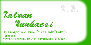 kalman munkacsi business card